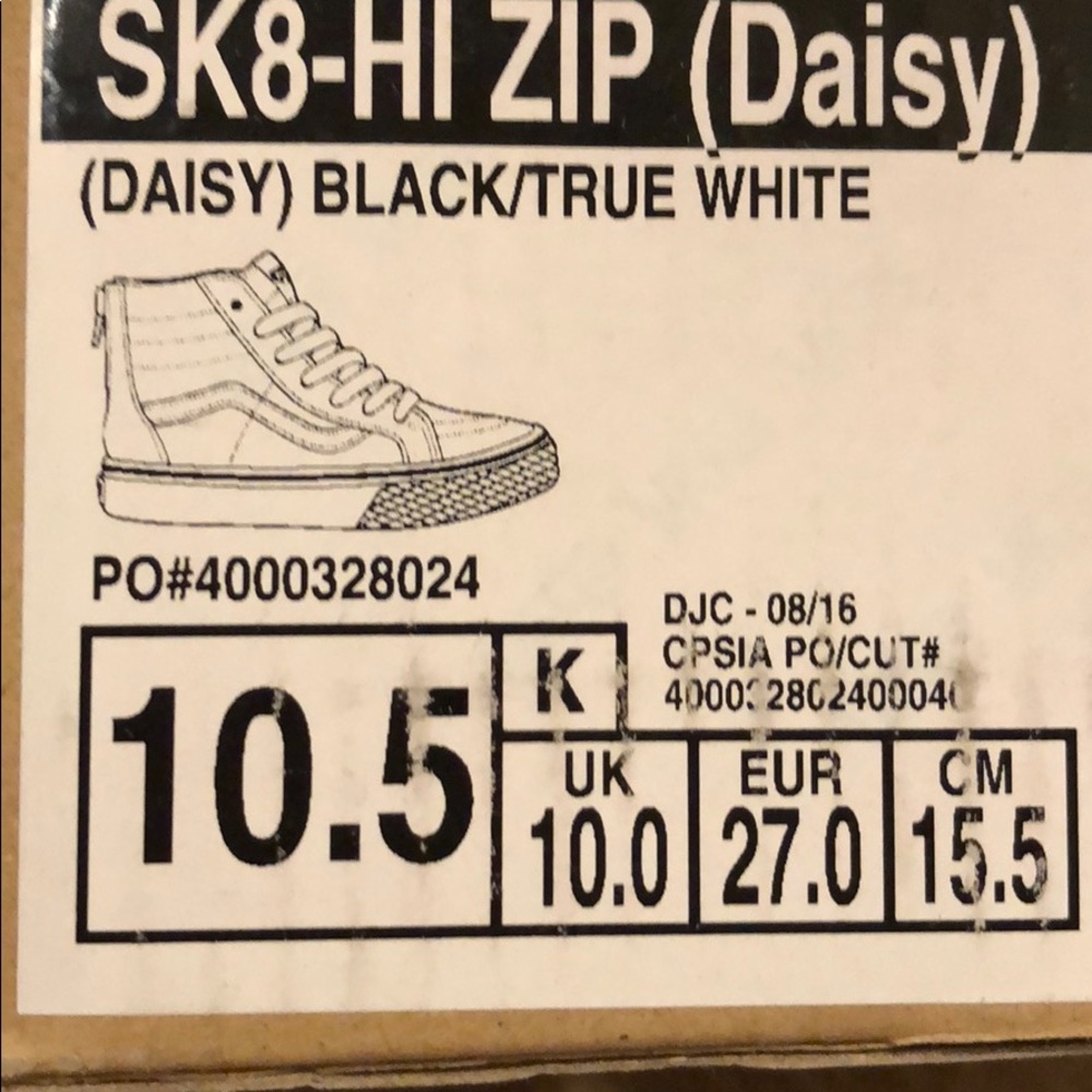 Daisy Sk8Hi Zip Vans - Picture 4 of 4